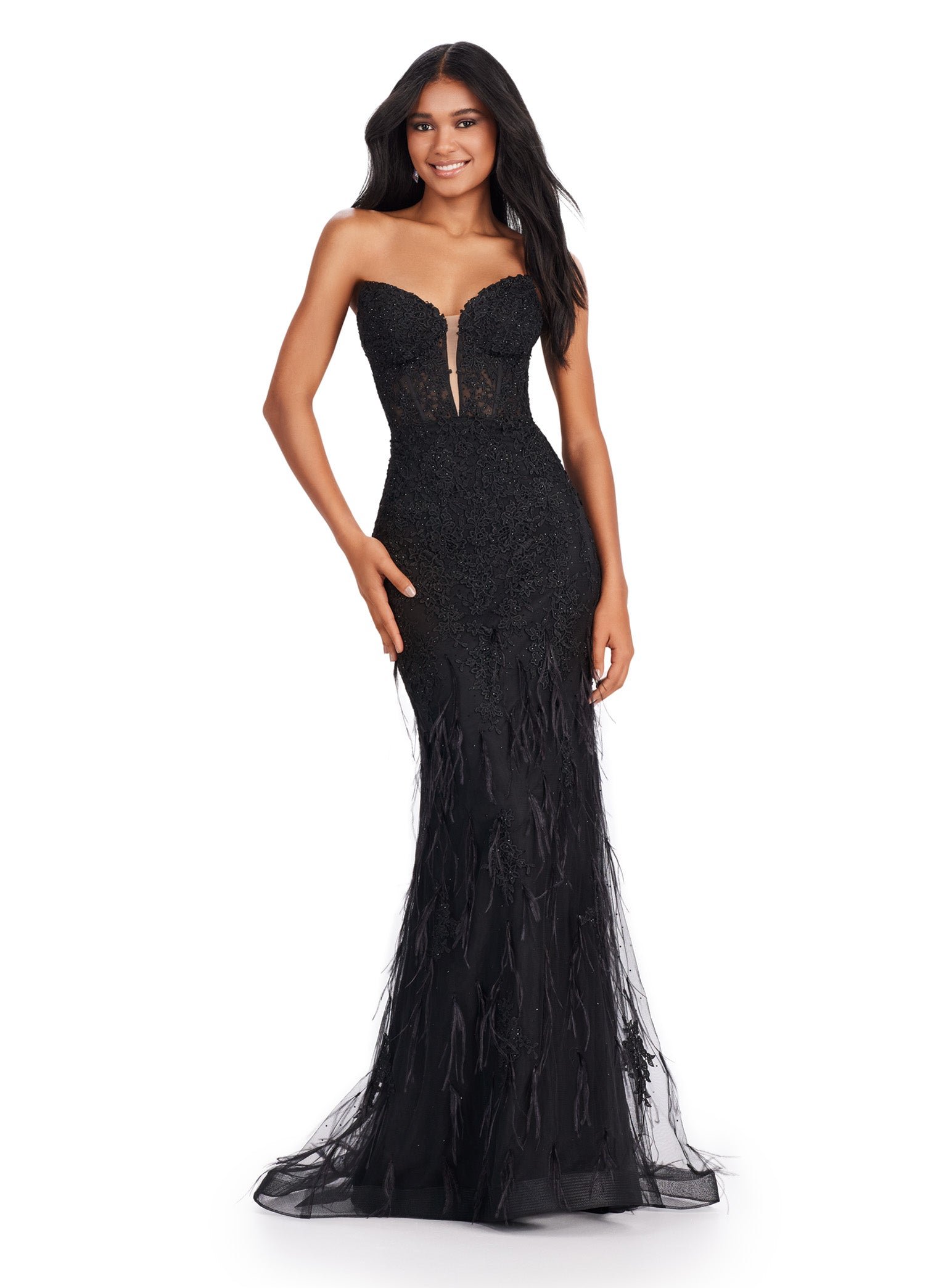 ASHLEYlauren_11483_Black_Cipriani_Evening_Gown.jpg Cipriani Gown - Image 1